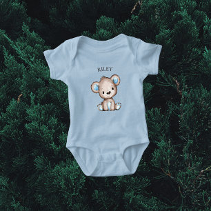 Body Ours Brun Mignon Monogrammé