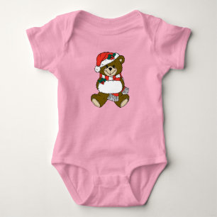 Body Ours en peluche de Noël avec chapeau de Père Noël