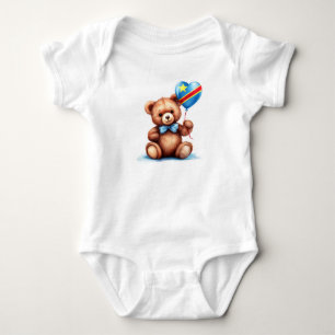 Body ours en peluche et drapeau de la République démocr