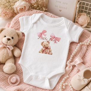 Body Ours en peluche rose bodysuit petite fille   P