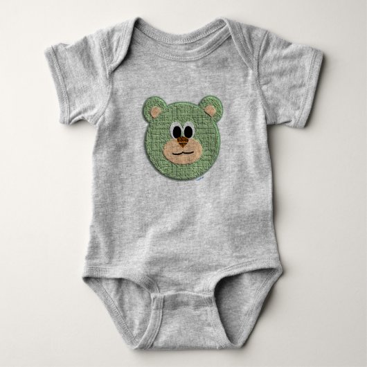 Body Ours en peluche vert texturé (Devant)