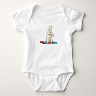 Body Ours polaire en Snowboardeur avec Snowboard