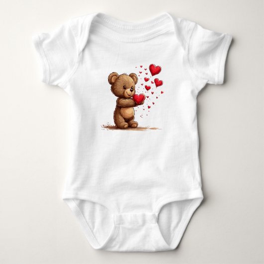 Body 🧸❤️ Ourson Mignon Cadeau Bébé Amour ✨ (Devant)