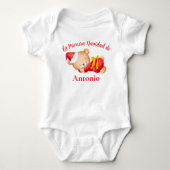 Body Ourson Mignon Espagnol Premier Noël de Bébé (Devant)