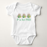 P est pour PHO Alphabet Letter Vietnamese Noodles