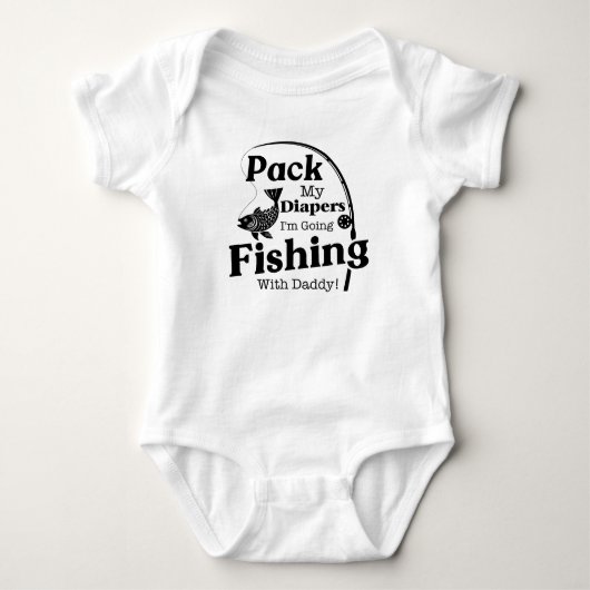 Body Pack Mes Diapeurs Je Vais Pêcher (Devant)