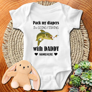 Body Pack My Diapers, je vais pêcher avec papa