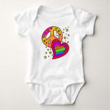 Paix, Amour, Joy Baby Bodysuit