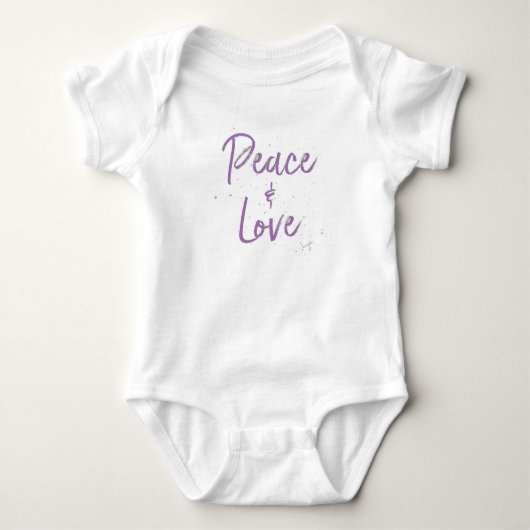 Body PAIX et amour-violet (Devant)