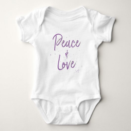 Body PAIX et amour-violet (Devant)