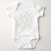 Body Pale Gray Geometric Deco Cube Pattern (Devant)