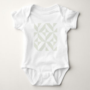 Body Pale Gray Geometric Deco Cube Pattern
