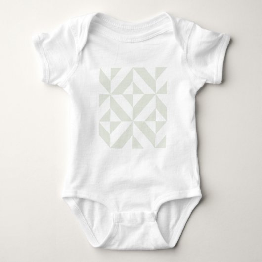 Body Pale Gray Geometric Deco Cube Pattern (Devant)