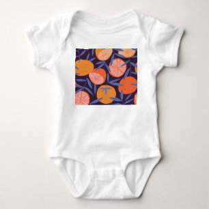Body Pamplemousse Vintage, Motif de fruits tropicaux.