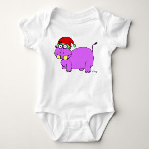 Body Pancarte bébé Hippo de Noël