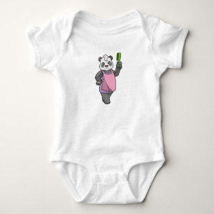 Body Panda comme coiffeur avec peigne