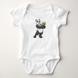 Body Panda comme joueur de volleyball avec volleyball