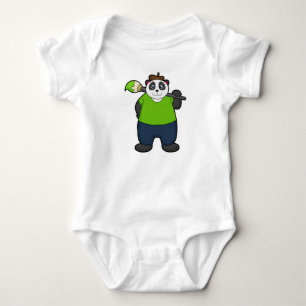 Body Panda comme peintre avec pinceau