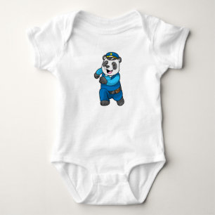Body Panda en tant qu'officier de police avec casquette