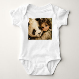Body Panda parent et enfant mignon et câlin