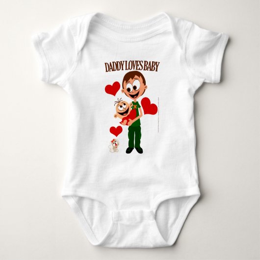Body Papa aime bébé - Corps de bébé 01 - Blanc (Devant)