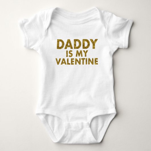 Body Papa, c'est mon valentine Gold | Bébé garçon fille (Devant)