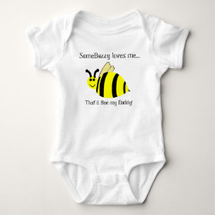Body Papa m'aime Bumble Bee Rose Bio Creeper