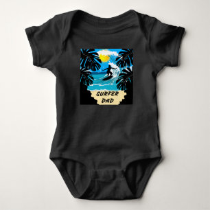 Body Papa surfeur/Fête des pères heureuse
