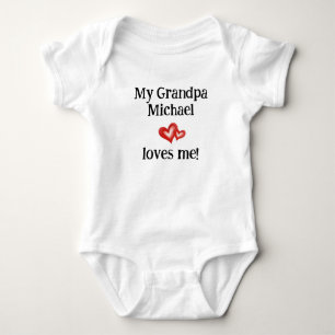 Body Papi m'aime, Cadeau personnalisé de grand-père,