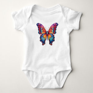 Body Papillon Bleu Orange ailes