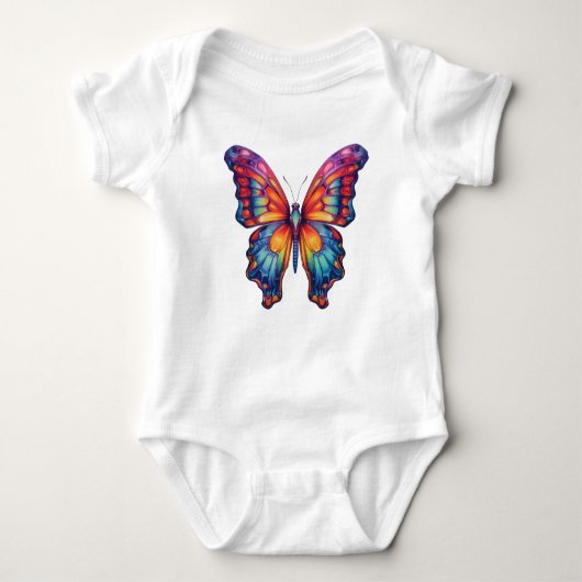 Body Papillon Bleu Orange ailes (Devant)