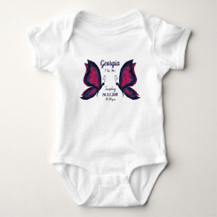 Body Papillon bleu/rose moderne nouvelle naissance stat