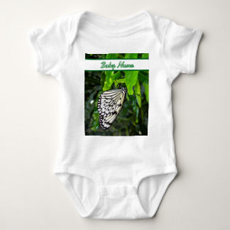 Body Papillon noir et blanc sur Green Custom Name