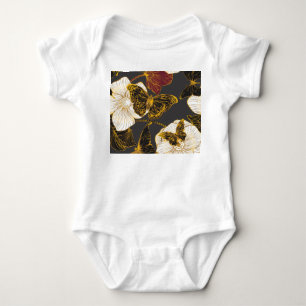 Body Papillons & Fleurs : Motif Boho de printemps