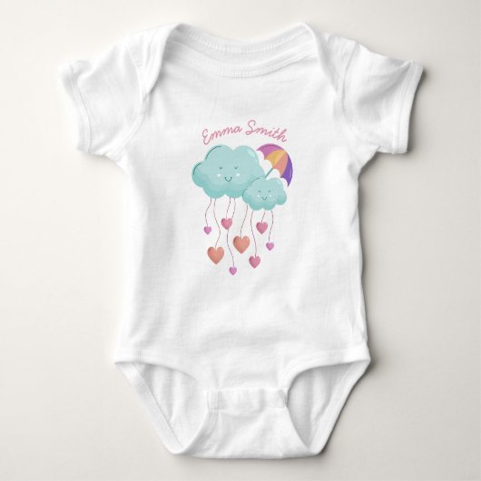 Body Parapluie coloré avec de mignons nuages (Devant)