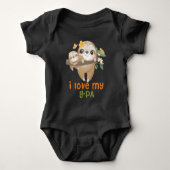 Body Paresseux Mignons J'Aime Mon Papi (Devant)