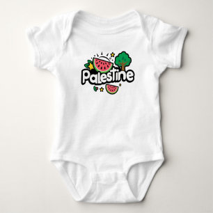 Body Parole palestinienne mignonne entourée de pastèque