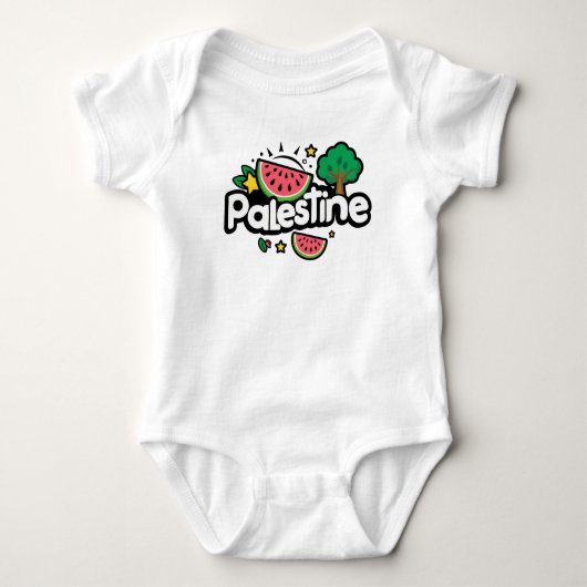 Body Parole palestinienne mignonne entourée de pastèque (Devant)