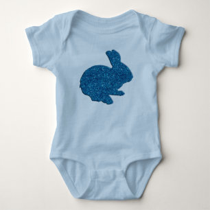 Body Parties scintillant Bleue Silhouette Lapin Pâques