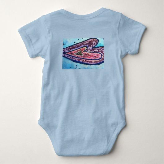 Body Parties scintillant rose Love Hearts Art Custom Ba (Dos)