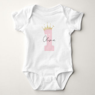 Body Pastel personnalisé 1er anniversaire Fille 1er ann