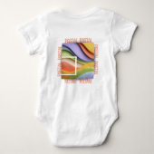 Body Pastel Rainbow Waves Baby Bodysuit or T-Shirt (Dos)