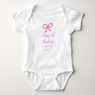Body Pastel rose violet joyeux 1er Noël arc nom da
