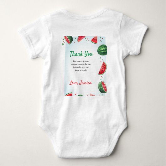 Body Pastèque une dans le bébé mignon d'été de garçon (Dos)