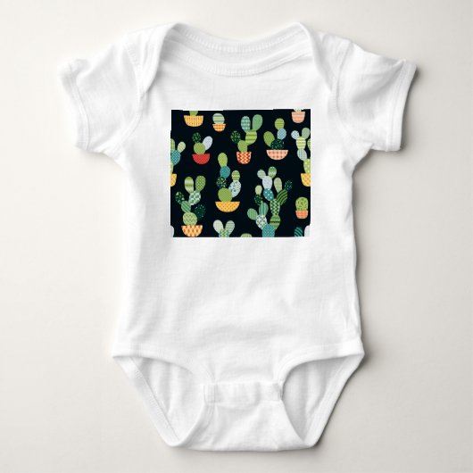Body Patchwork Cactus Plantes Motif sans couture (Devant)