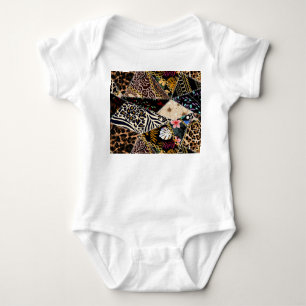 Body Patchwork Leopard : Ethnic Lining Design.
