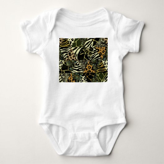 Body Patchwork Safari : Poster de animal aquarelle. (Devant)