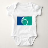 Body Patriotic baby bodysuit with flag of Ottawa (Devant)