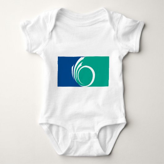 Body Patriotic baby bodysuit with flag of Ottawa (Devant)