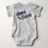 Body Patriotique USA Flag Heart Accueil du Brave (Dos)